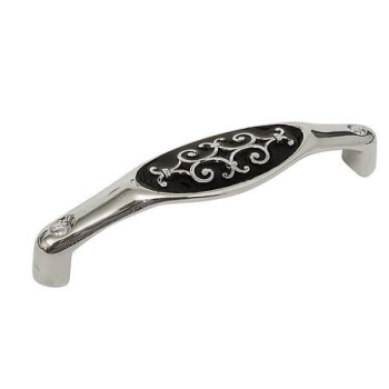 UCHWYT Meblowy RICCIA 141x30 Rączka Retro Dekoracyjny CHROM Połysk L-128