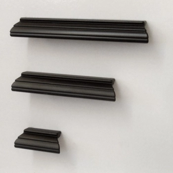 UCHWYT Meblowy STEP 152x20 Retro Klasyczny Rączka Czarny MAT L-128 mm