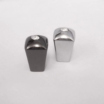 GAŁKA Meblowa MINI 16x16 mm STRASS Ozdobna SZKŁO Kryształowe CZARNY
