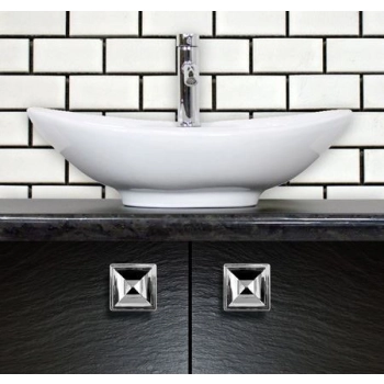 GAŁKA Meblowa 35x35 mm BALTEA Retro Piramida Klasyczna Antyk CHROM Połysk