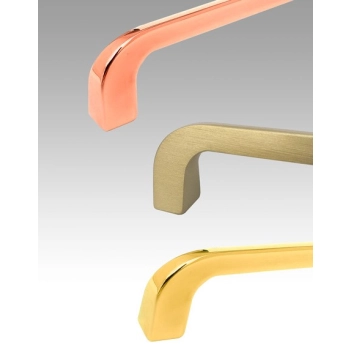 UCHWYT Meblowy 332x7 Relingowy CLIP Designerski Reling MIEDŹ Połysk L-320