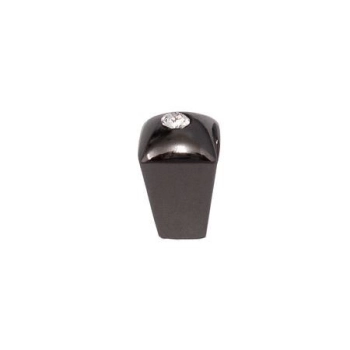 GAŁKA Meblowa MINI 16x16 mm STRASS Ozdobna SZKŁO Kryształowe CZARNY