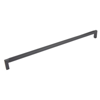 UCHWYT Meblowy 328x12 TRAMA Relingowy Radełkowany Rączka CZARNY L-320 mm