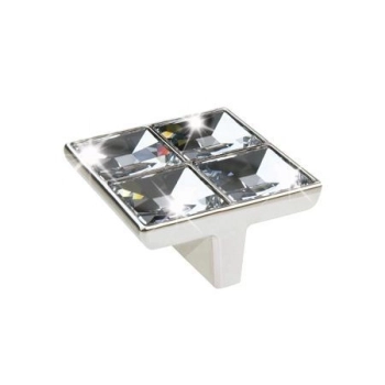 GAŁKA Meblowa 57x57 SWAROVSKI LUXUS Rączka Uchwyt Szafki Nikiel Połysk