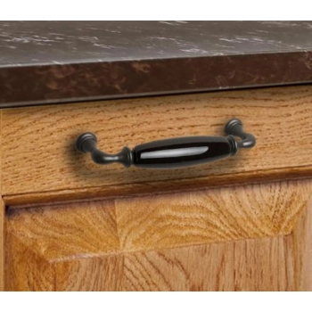UCHWYT Meblowy DECORA Ceramiczny 112x22 Retro Grafit Czarny L-96