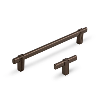 UCHWYT Meblowy 198x10 mm Ryflowany Reling Rączka BRĄZOWY L-160