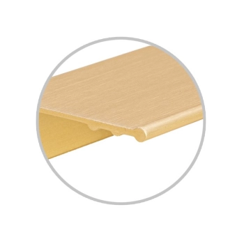 UCHWYT Meblowy Krawędziowy 250x40 mm Listwowy Mosiądz Szczotkowany L-192