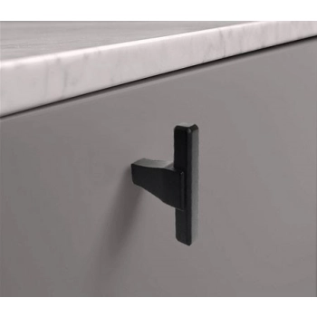 GAŁKA Meblowa 50x9 T-BAR LITTERA Nowoczesny Designerski Uchwyt CZARNY MAT