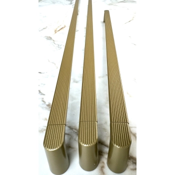 UCHWYT Meblowy Relingowy 498x18 AQUA Ryflowany Nowoczesny ZŁOTY L-480