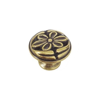 GAŁKA Meblowa 30 mm Rączka FIORIO Uchwyt Szafki Retro Antyk STARE ZŁOTO