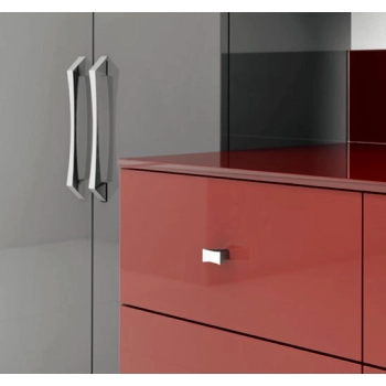 GAŁKA Meblowa 44x18 CALEIDO Rączka Designerski Uchwyt Szafki CHROM Połysk