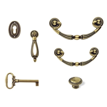 UCHWYT Meblowy GOCCIA Ruchomy Vintage Retro Stare Złoto L-96 mm