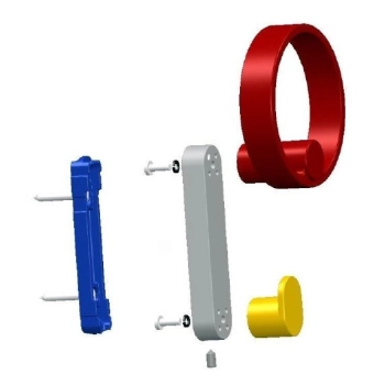 WIESZAK Ścienny Haczyk na Ubrania 171x90 TIBERIO Ruchomy Regulowany CZARNY