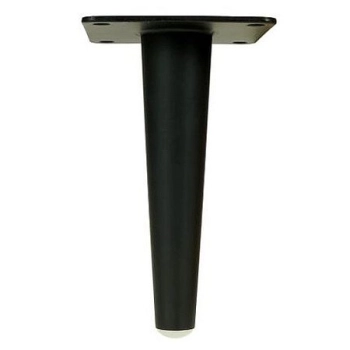NÓŻKA Meblowa 180 mm Metalowa Okrągła Szafki Sofy Mebli Noga CZARNY MAT