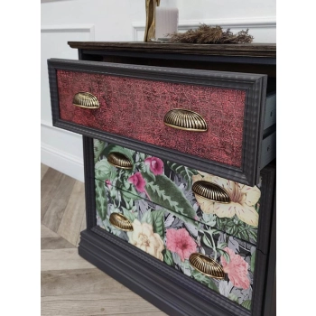 UCHWYT Meblowy Muszelka DIANA 110x23 Retro Klasyczny Stare Złoto L-96 mm