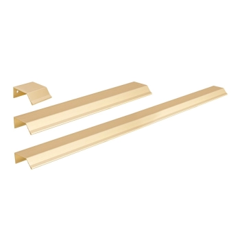 UCHWYT Meblowy Krawędziowy 400x42 mm Listwowy Mosiądz Szczotkowany L-320