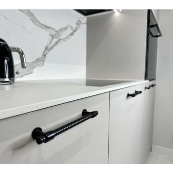 UCHWYT Meblowy 200x12 Rączka Szafki Fiero Art Deco Glamour CZARNY L-160