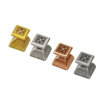 GAŁKA Meblowa 27 mm ALEXANDER Motyw Kwiat Vintage Rączka Uchwyt Stara Stal