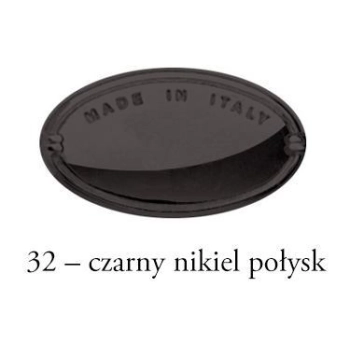 GAŁKA Meblowa fi 30 mm DIONISO Włoska Ozdobna SZKŁO Kryształowe CZARNY