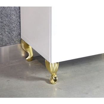 NÓŻKA Meblowa 140 mm Metalowa do Szafki Sofy Mebli Retro Antyk ZŁOTY Połysk