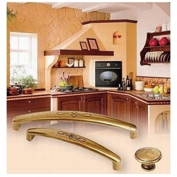 GAŁKA Meblowa 25 mm FLORIO Klasyczny Vintage Rączka Uchwyt Stary Mosiądz