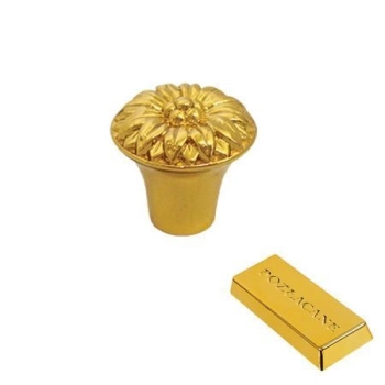 GAŁKA Meblowa 20 mm ASTER Zdobiona Uchwyt Designerska Rączka Szafek ZŁOTY