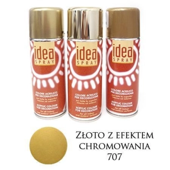 FARBA METALICZNA IDEA SPRAY ZŁOTO/CHROM 200ML – MA01086