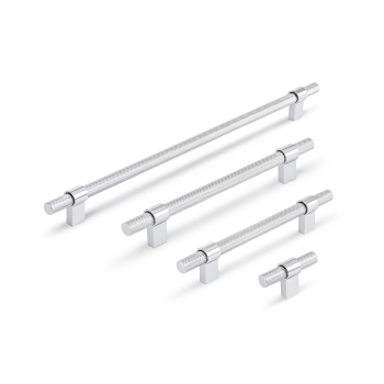 UCHWYT Meblowy 60x30 T-BAR Rączka Gałka Aureo Nowoczesny Ryflowana CHROM