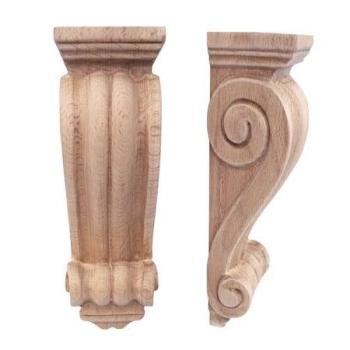 PODPORA Drewniana 270x65 mm Dekor Ozdobny Konsola Wspornik Ornament BUK