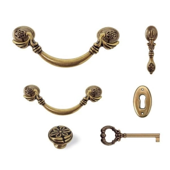 UCHWYT Meblowy FIORIO Vintage Retro Stare Złoto L-64 mm