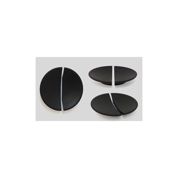 Uchwyty do mebli półokrągłe dębowe czarne - 2 szt. 156 mm