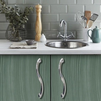 UCHWYT Meblowy SINUOSA 270x40 Klasyczny Retro Vintage CHROM Połysk L-224 mm