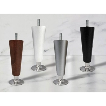 NÓŻKA Meblowa 160 mm Wkręcana Drewniana z Metalowym Zakończeniem CZARNY