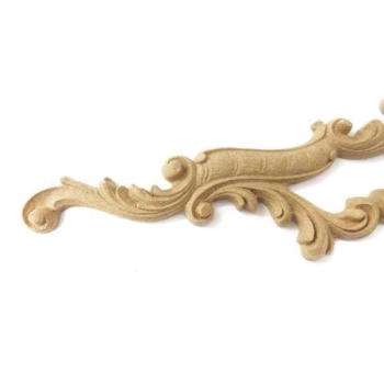 DEKOR 390x125 mm Ornament Ozdobny Dekoracyjny Korona z Pyłu Drzewnego DIY