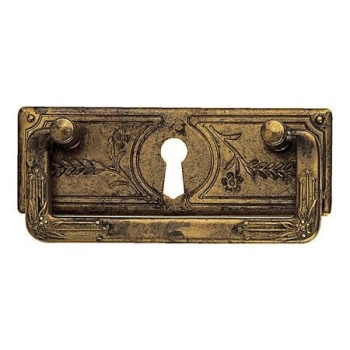 UCHWYT Meblowy Poziomy Motyw Kwiaty z otworem Retro Vintage MOSIĄDZ L-64 mm