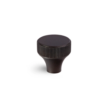 GAŁKA Meblowa 25 mm MOSIĄDZ Rączka Olivea Uchwyt Radełkowany BRĄZOWA Ciemna