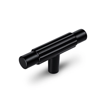 GAŁKA Meblowa 80x16 T-BAR ROLLER Nowoczesny Seria Exclusive CZARNY MAT