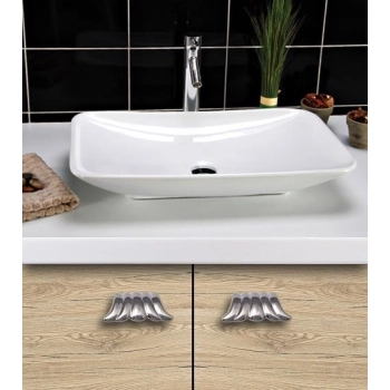 UCHWYT Meblowy CEDRINA Gałka 62x27 Kołatka CHROM Połysk L-32