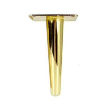 NÓŻKA Meblowa 230 mm Metalowa Okrągła Szafki Sofy Mebli Noga ZŁOTY Połysk