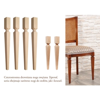 NOGA DREWNIANA DO MEBLI TAPERED F990019