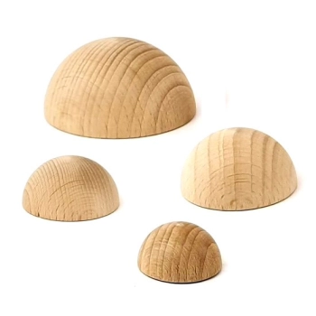 PÓŁKULA DREWNIANA Z MUFĄ M6 WY01041