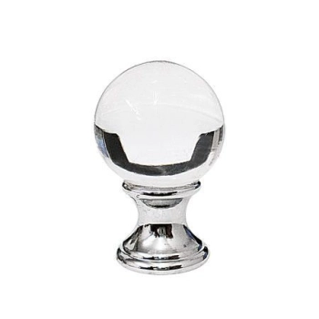 GAŁKA Meblowa Kula Przezroczysta 30 mm Szkło Kryształ Murano CHROM Połysk