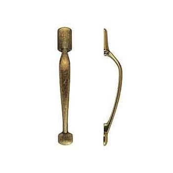 UCHWYT Meblowy BEA Pionowy 20x158 Rączka Retro Klasyczny Stary Mosiądz L-96