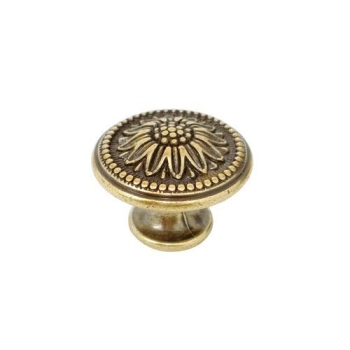 GAŁKA Meblowa 25 mm GORGONE Retro Vintage Antyk Rączka Uchwyt STARE ZŁOTO