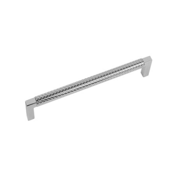UCHWYT Meblowy 168x12 TRAMA Relingowy Radełkowany Rączka CHROM L-160 mm