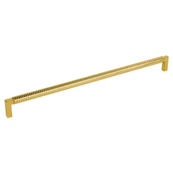 UCHWYT Meblowy 328x12 TRAMA Relingowy Radełkowany Rączka ZŁOTY L-320 mm