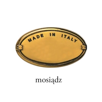 UCHWYT Meblowy 105x100 ORCO Owal Rączka Szafki Szuflady ZŁOTY Mosiądz L-96