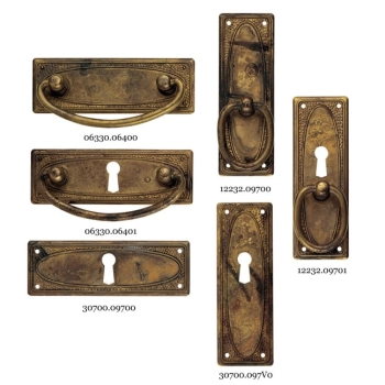 UCHWYT Meblowy Poziomy bez otworu na klucz Retro Vintage MOSIĄDZ L-64 mm