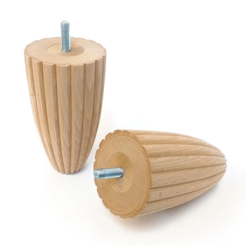 NÓŻKA Meblowa 140 mm Drewniana Wkręcana Szafki Sofy Mebli Noga Drewno BUK