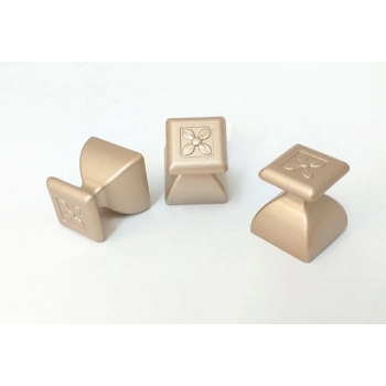 GAŁKA Meblowa 27 mm ALEXANDER Motyw Kwiat Rączka Uchwyt Golden Shadow